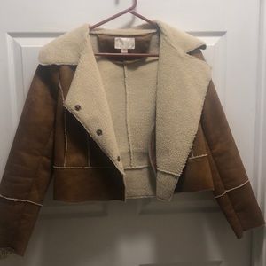 Suede jacket with soft lining.